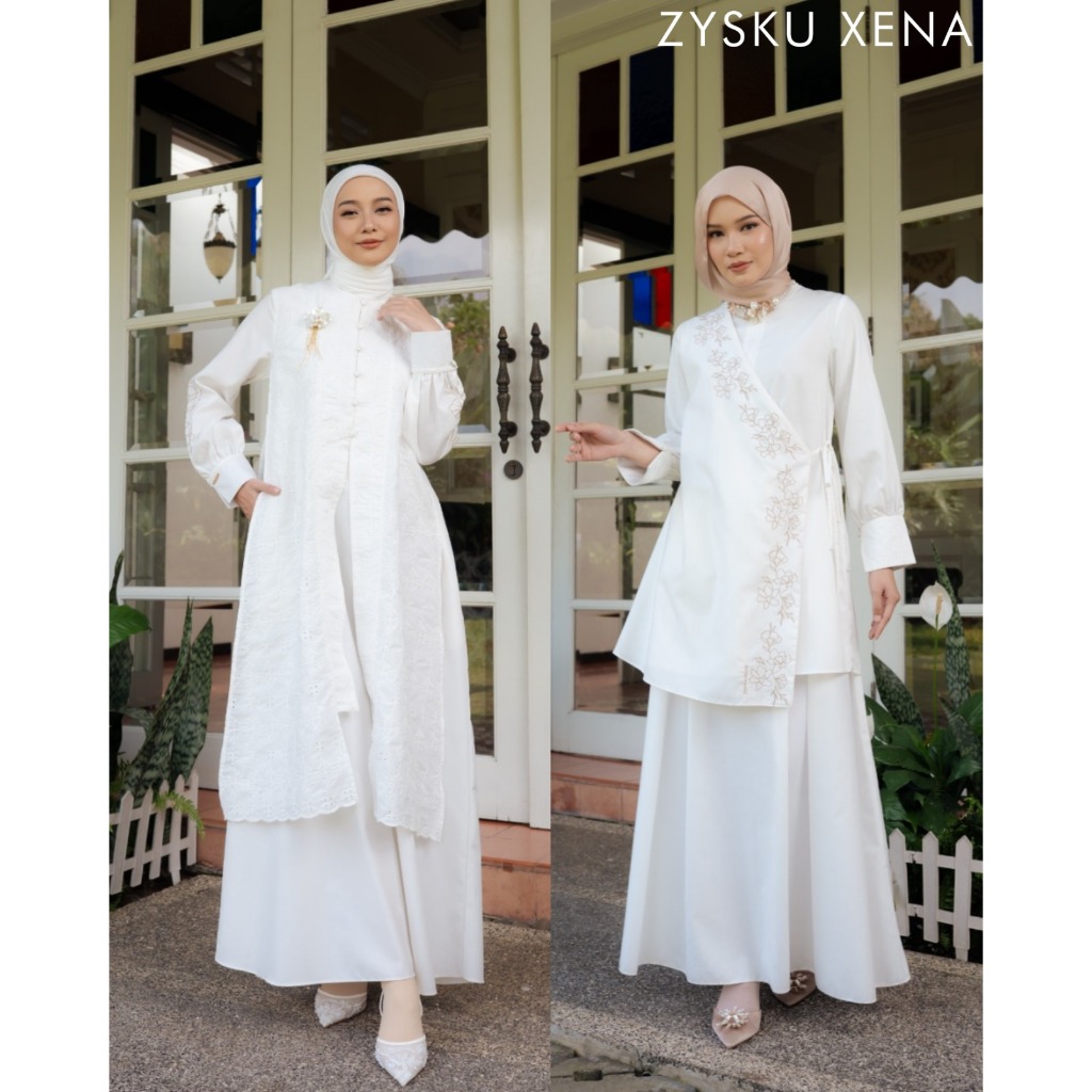 Zysku Xena | Sarimbit Wanita 2026 | Mirae Family Set - Zen | Raya Lebaran Katbol Bordir