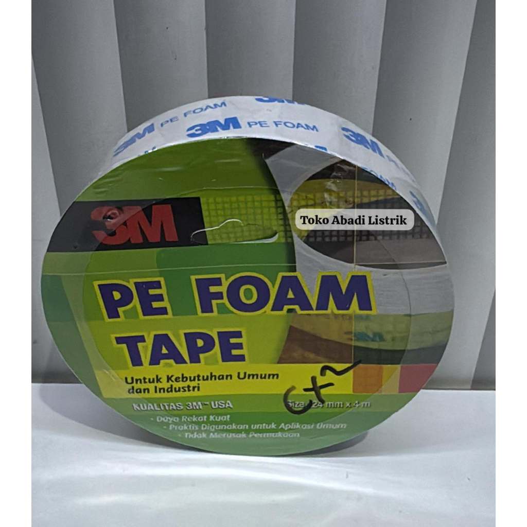 3M Double Tape Pe Foam tebal: 1.0 mm, size 24 mm x 4m