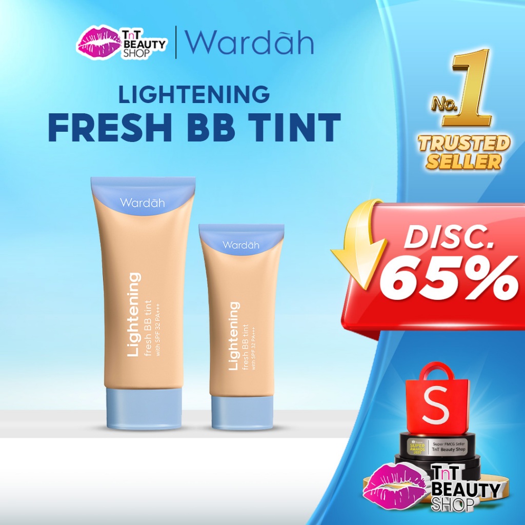 Wardah Lightening Fresh BB Tint 30ml - 15ml | Base Makeup SPF 32 PA+++ | TnT Beauty Shop