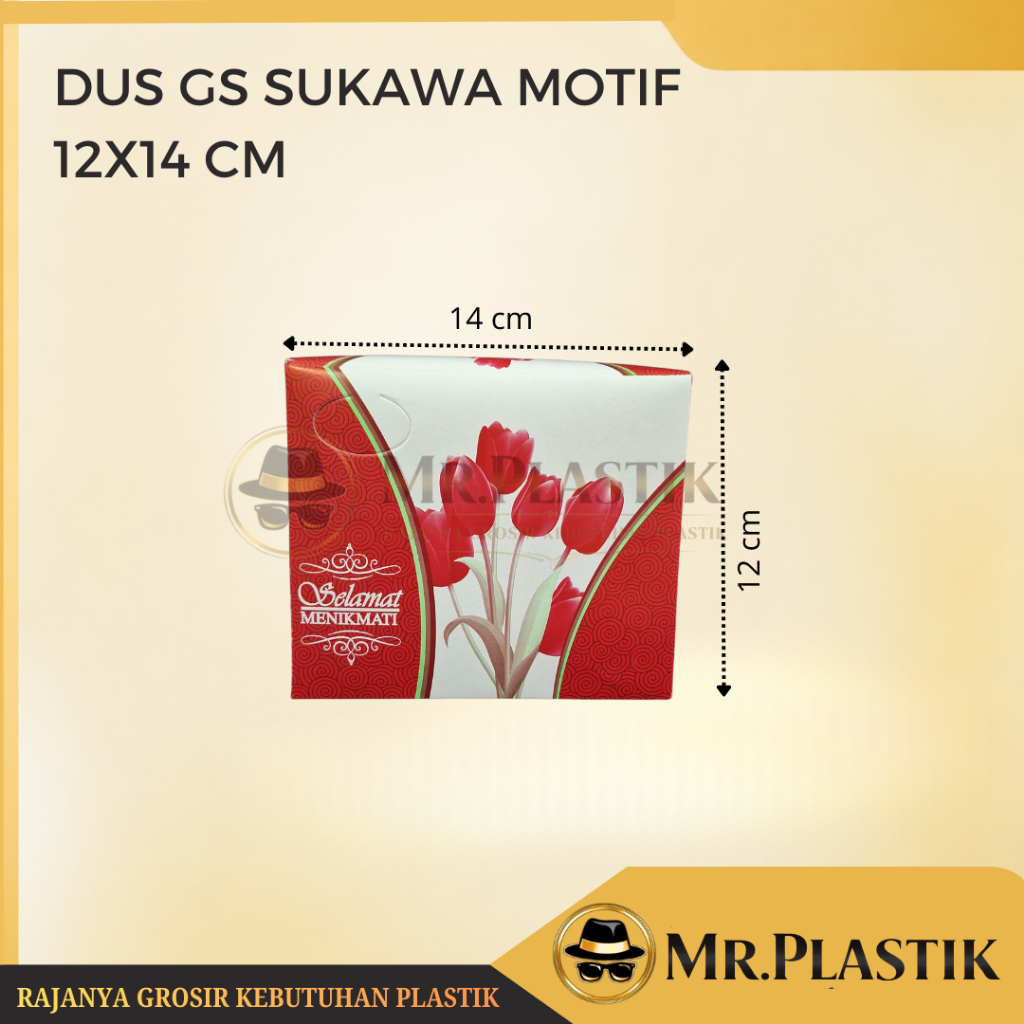 Box Snack 12x14 Dus Kotak Kue Roti Motif Bunga Uk  12 x 14