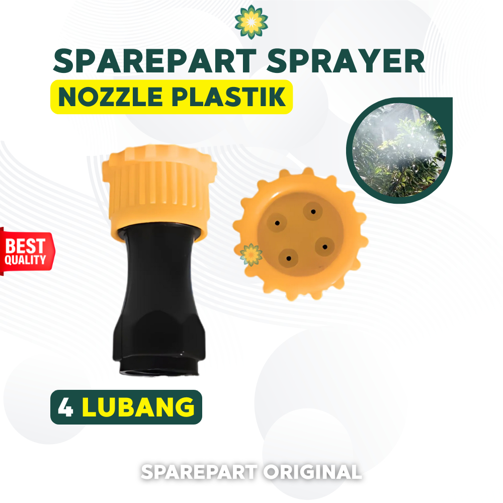 Nozzle Plastik 4 Lubang Sparepart Nozzle Sprayer