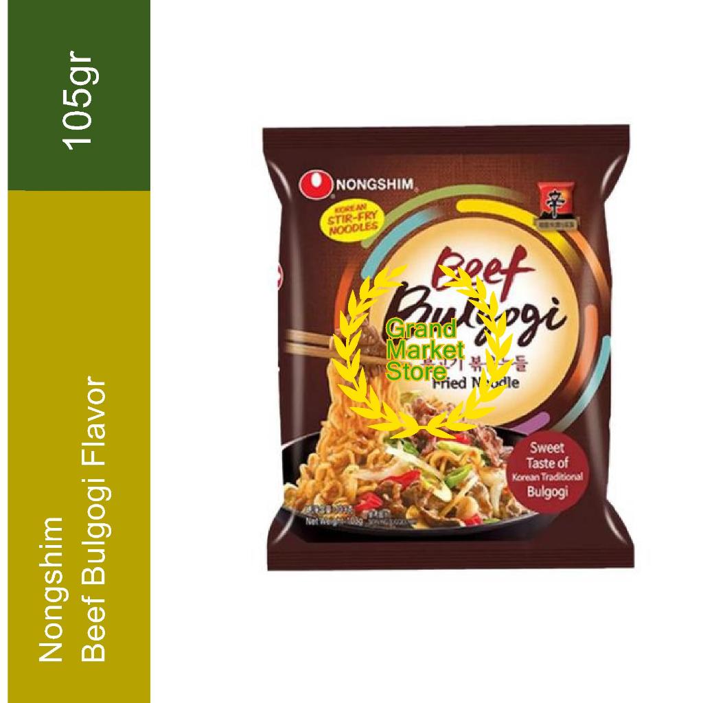 Nongshim Beef Bulgogi Flavor / Korean Fried Noodle Sweet Taste /Mie Instan Korea 105 Gr / Nongsim Mi