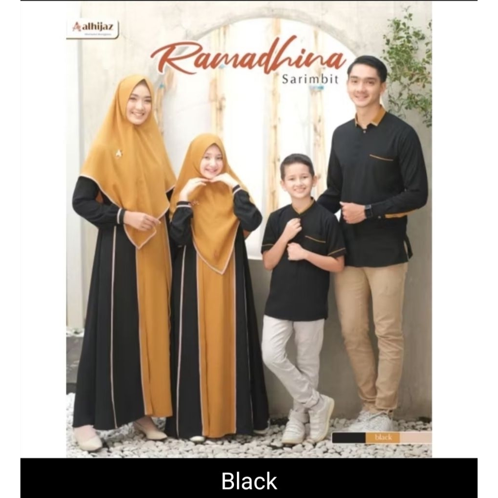 Preloved sarimbit Al-hijaz All 6 setel (Ayah, Ibu, gamis anak, gamis anak, koko anak)