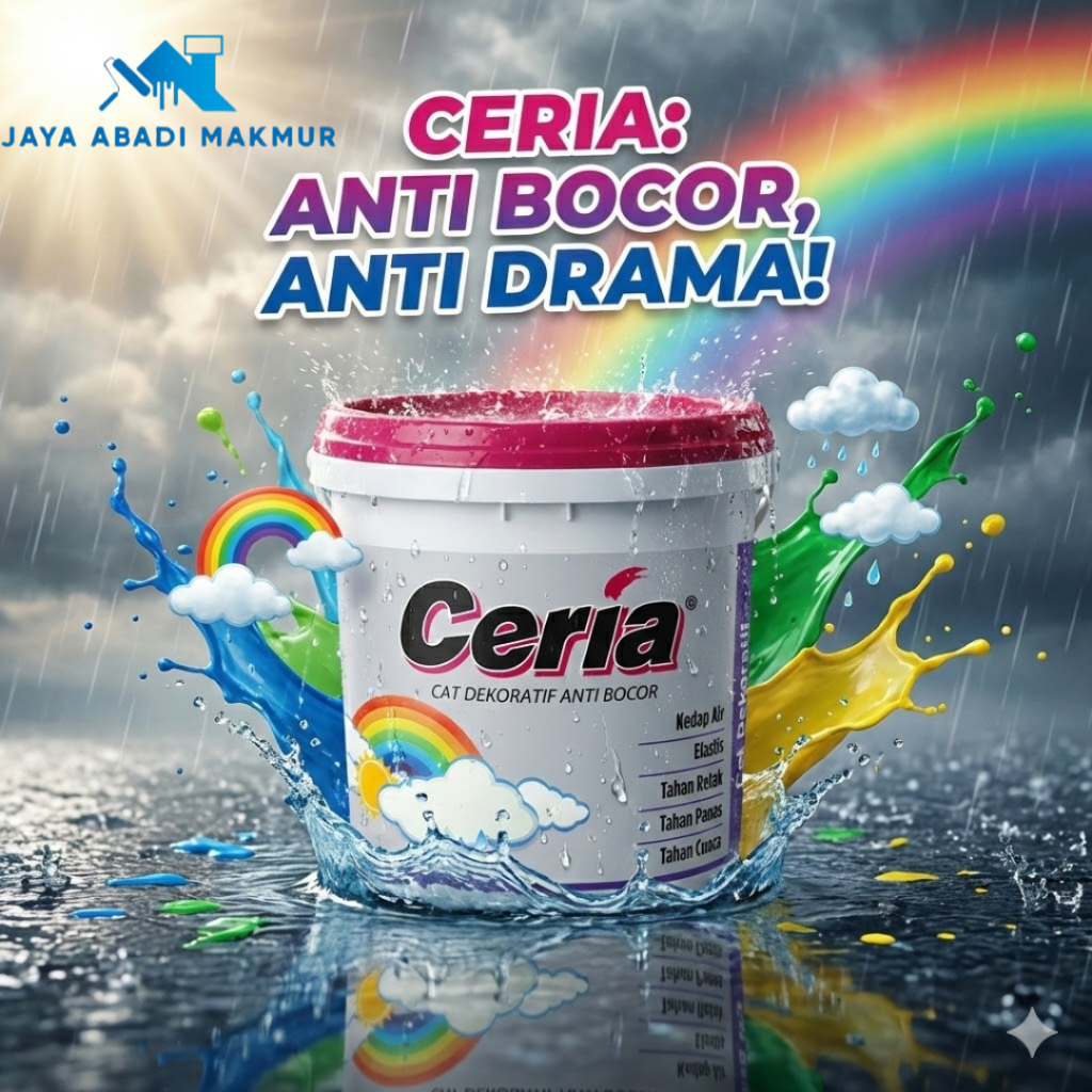 Propan CERIA CR-6000 20 kg Cat Tembok Eksterior Anti Bocor Waterproof Elastis 300% - Cat Dinding Lua