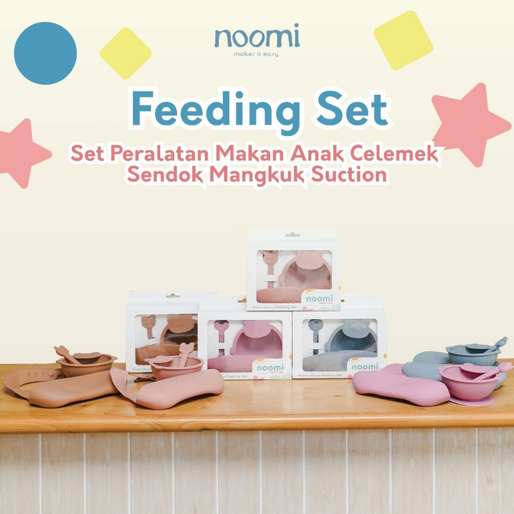 Noomi MPASI Feeding Set – Alat Makan Bayi 6 Bulan