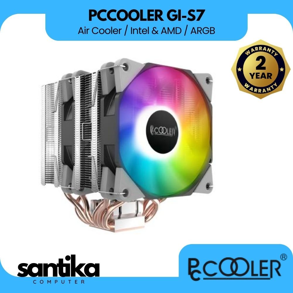 PCCooler / PC Cooler GI-S7 Dual Tower Air Cooler Intel & AMD - Dual Tower CPU Cooler