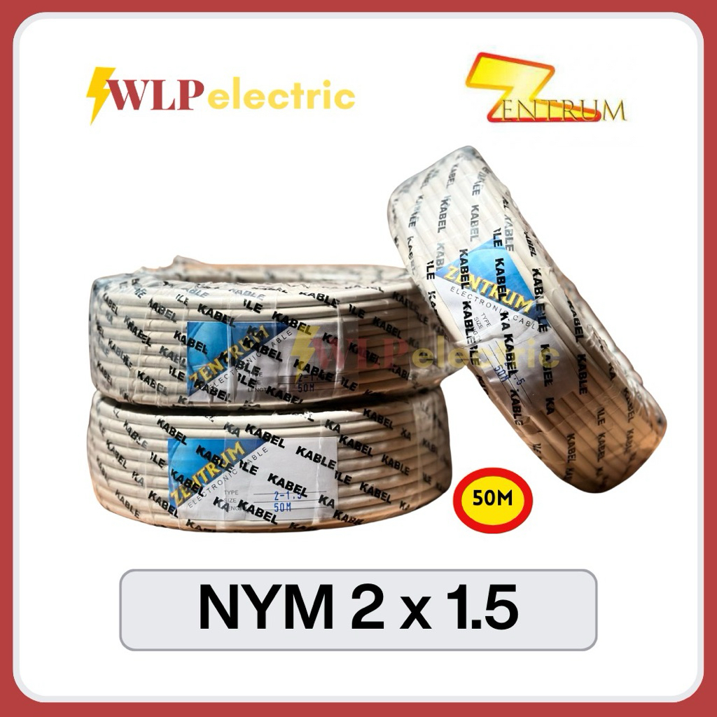 ZENTRUM NYM 2x1.5 KABEL KAWAT (50 Meter)