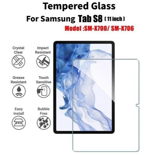 Antigores Samsung Tab S8 11"inch 2022 X700 X706 / anti gores samsung tab s8 / tempered glass samsung