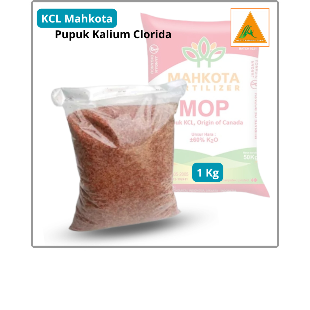 Pupuk KCL Mahkota Canada MOP Kemasan 1kg