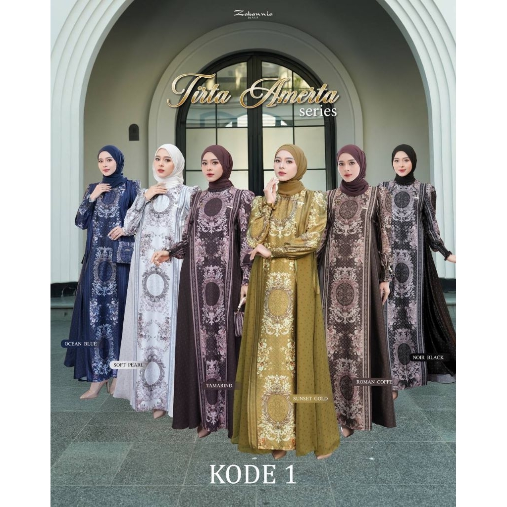 sarimbit tirta amerta | abaya free tas dan scraf  by zabania