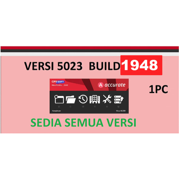 Aplikasi Accurate 5 Standart, Professional, Deluxe Permanen Full Version Lifetime
