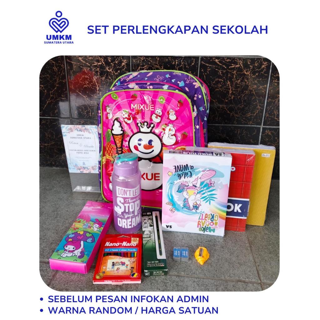 Paketan Tas anak sekolah / Paketan anak sekolah lengkap / paketaan Buku dan alat tulis / paketan atk