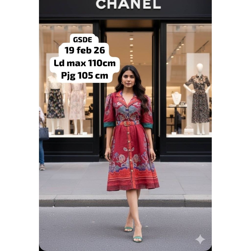 MAXY DRESS SIFON KANCING DEPAN PREMIUM BANGKOK