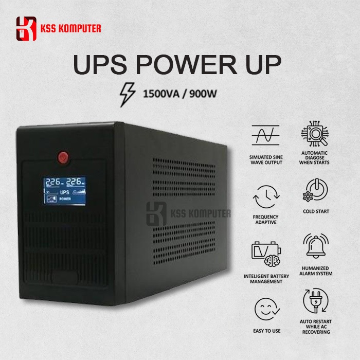 UPS POWER UP 1500VA POWERUP 1.5KVA 1200W LCD