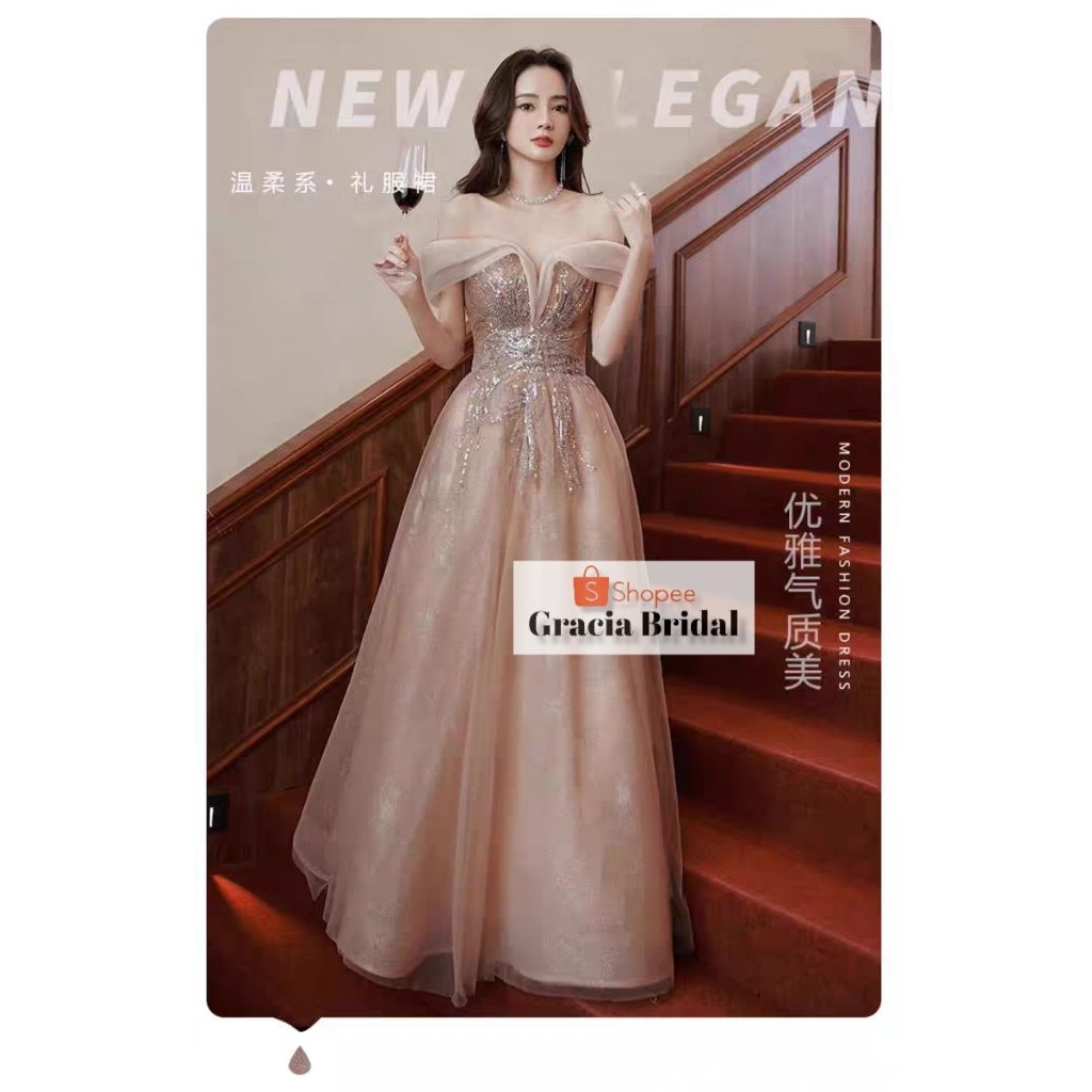 Gaun Pesta Model Baru Gaun Panjang Mewah Berkualitas Tinggi