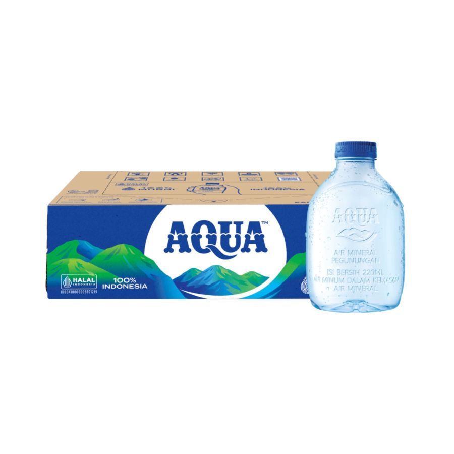 Aqua Cube Kemasan Terbaru 220ml (Isi 24 per dus)