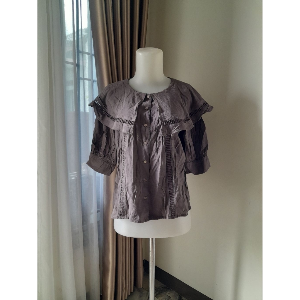 ELENCARE DUE Japan Blouse Sailor, Blouse Kerah Sailor, Blouse Vintage
