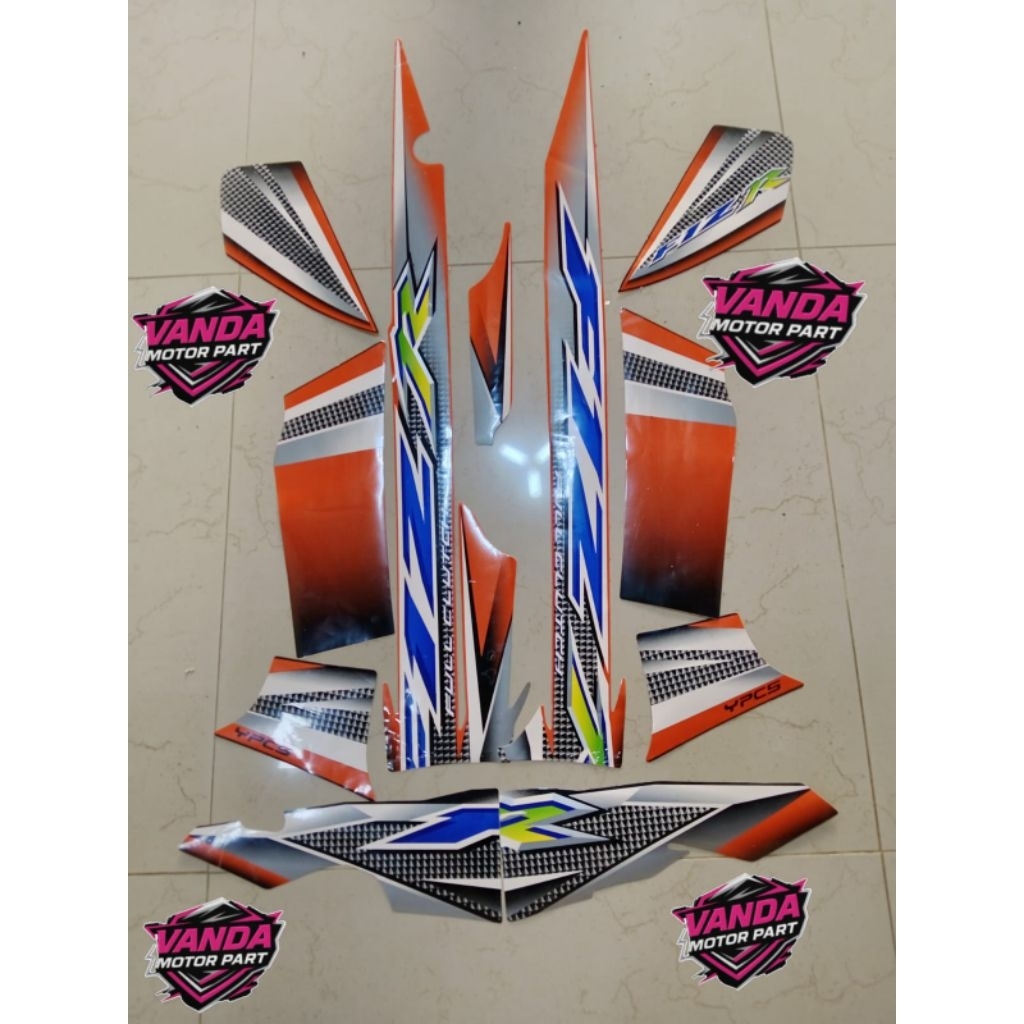 Termurah Striping Sticker Stiker Fizr F1ZR OREN HITAM 2004