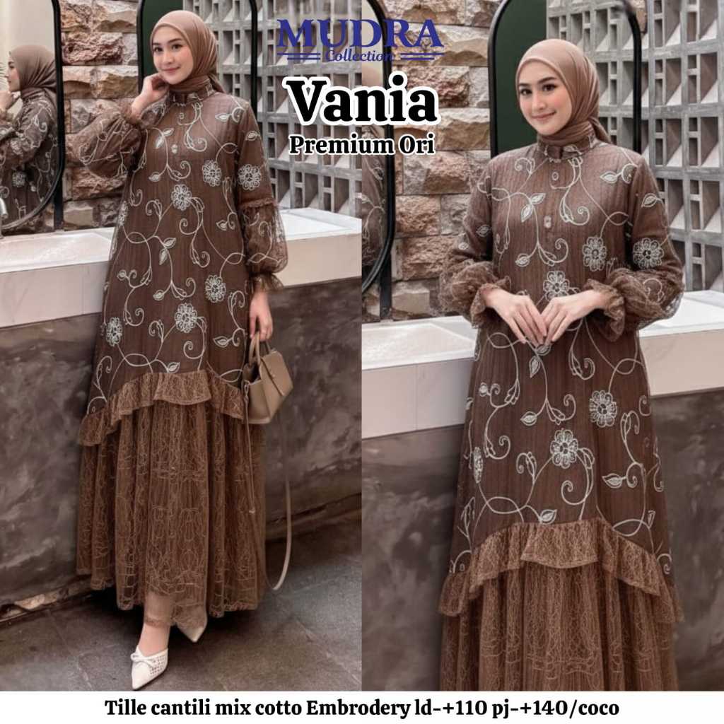 Gamis Mudra Collection / Gamis Terbaru / Gamis Wanita / Gamis Premium / Vania / Mudra Hijab