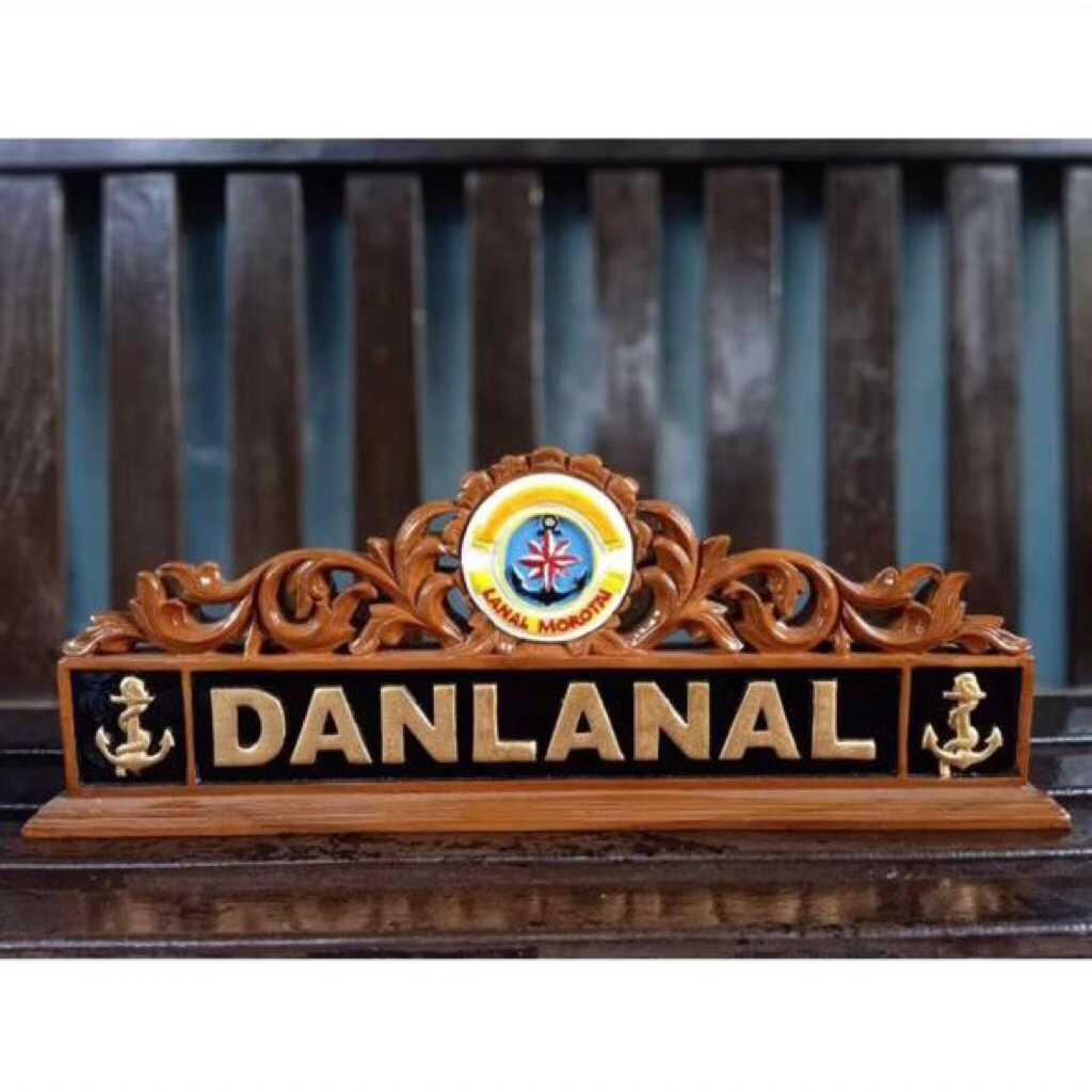 papan nama ukiran logo/papan nama meja kantor