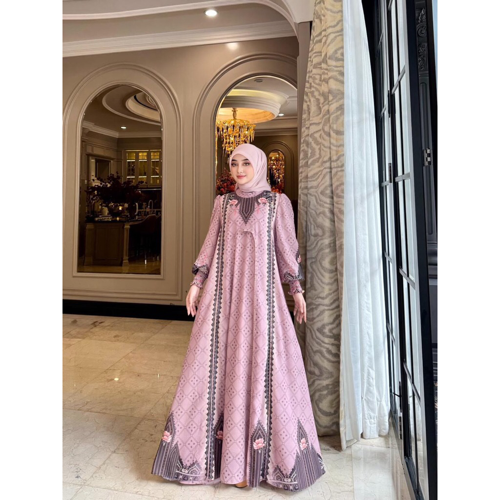 gamis model terbaru lebaran 2026 gamis shellasaukia terbaru 2026 original