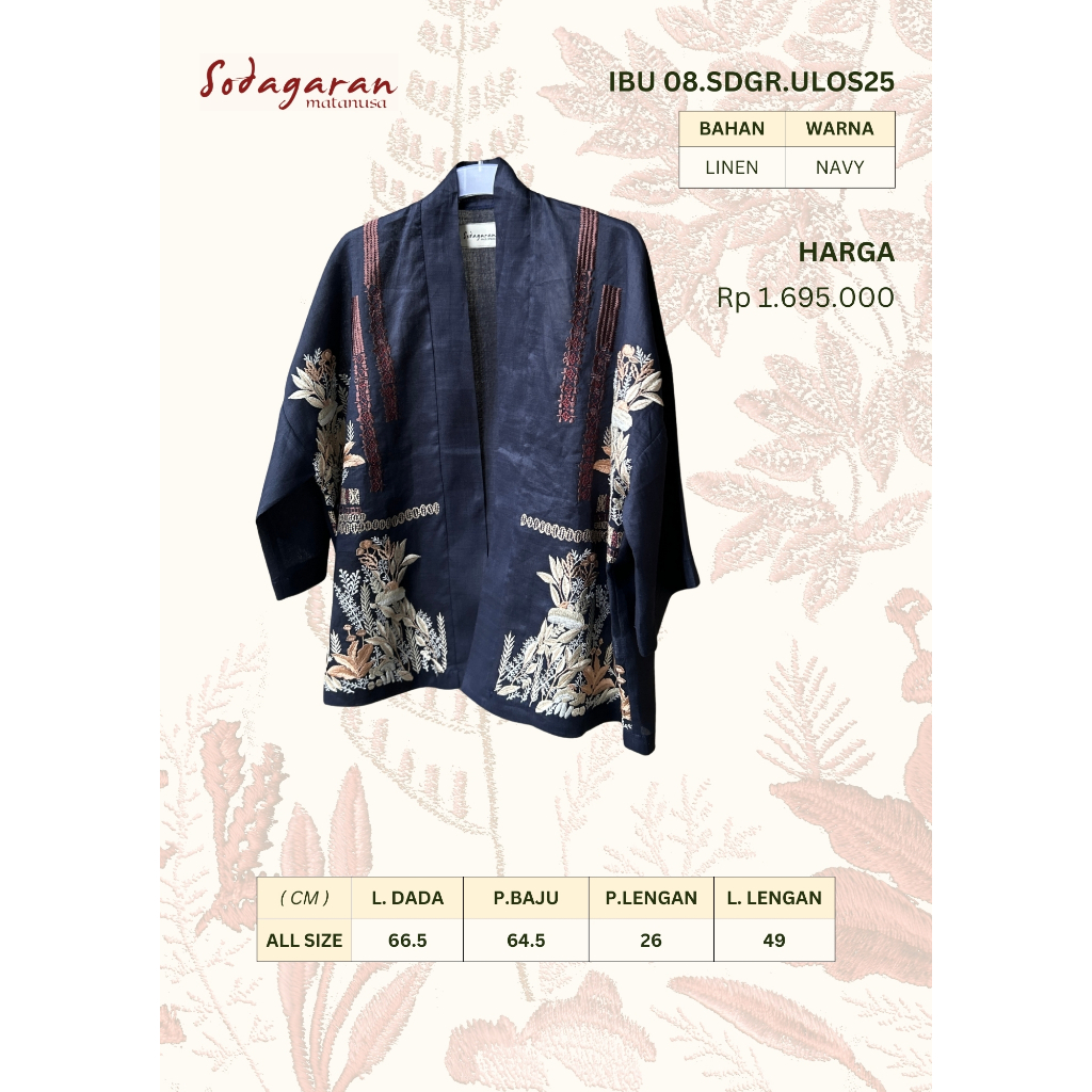 OUTER CARDIGAN - IBU 08.SDGR.ULOS.25 | Sodagaran Ulos 2025