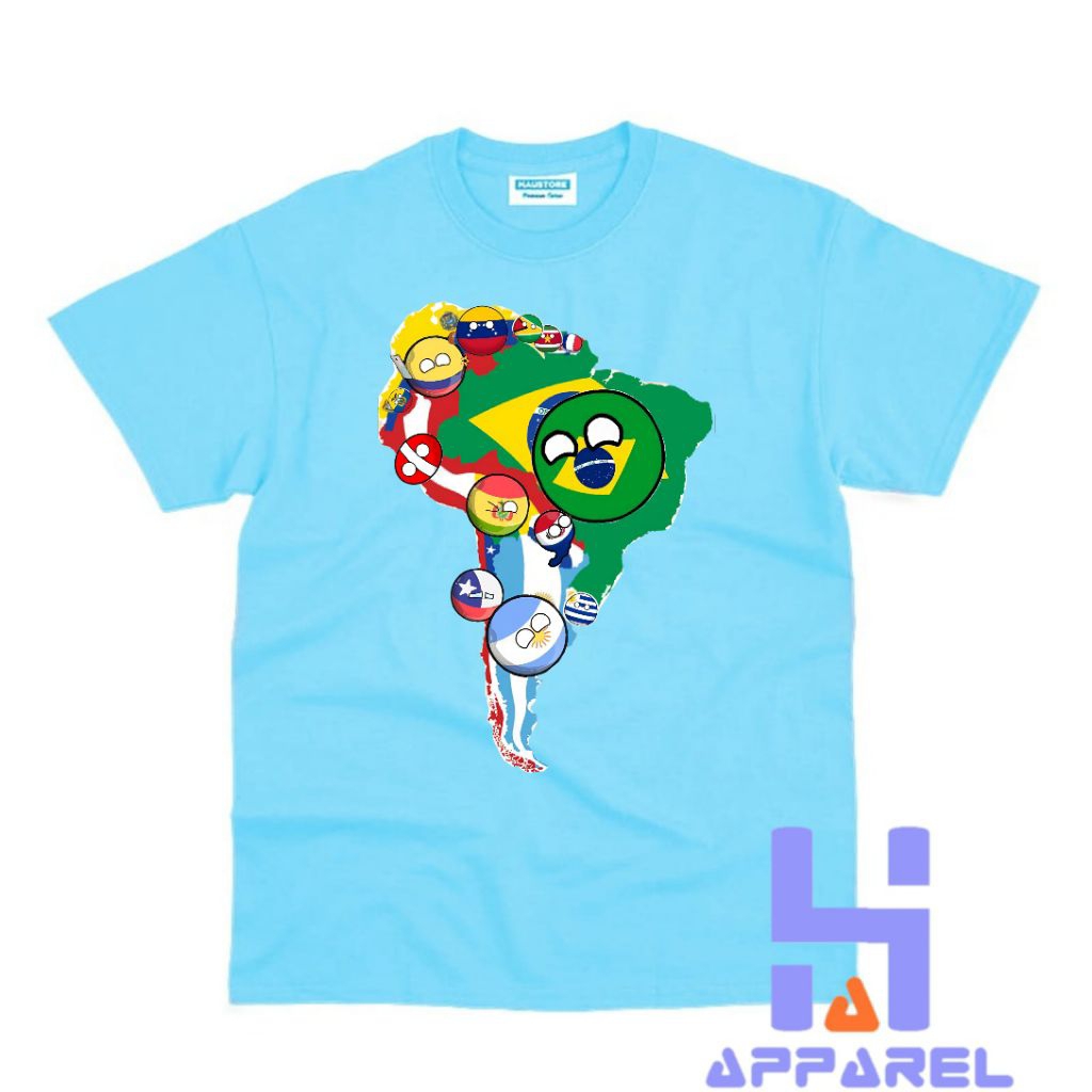 BAJU ANAK KAOS ANAK COUNTRY BALL MAPS HUMAN COUNTRY