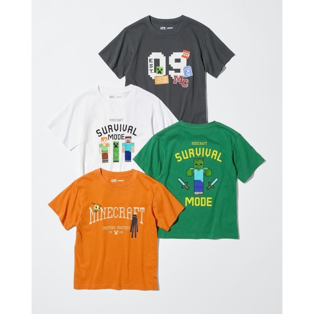 UNIQLO KIDS T-SHIRT UT MINECRAFT KAOS MINECRAFT KAOS ANAK UT MINE CRAFT