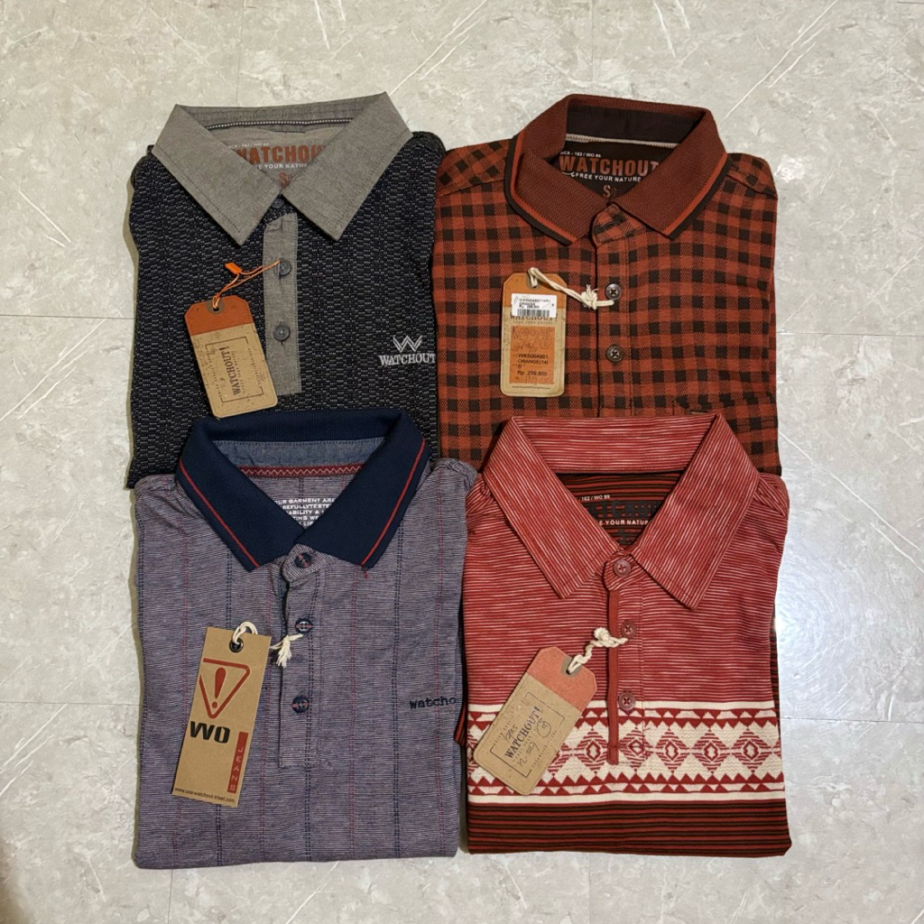 Kaos Kerah watchout pria original