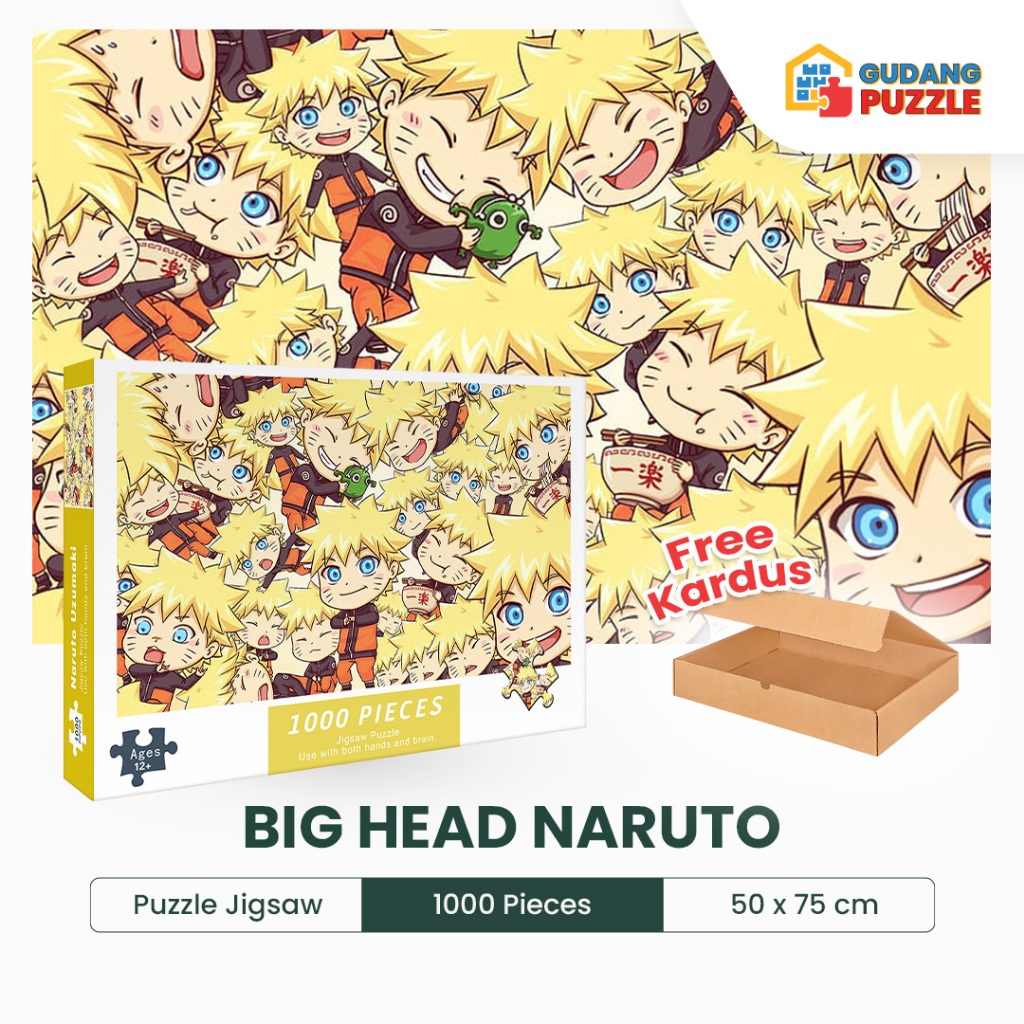 Puzzle Jigsaw 1000 pcs Big Head Naruto – Gudang Puzzle