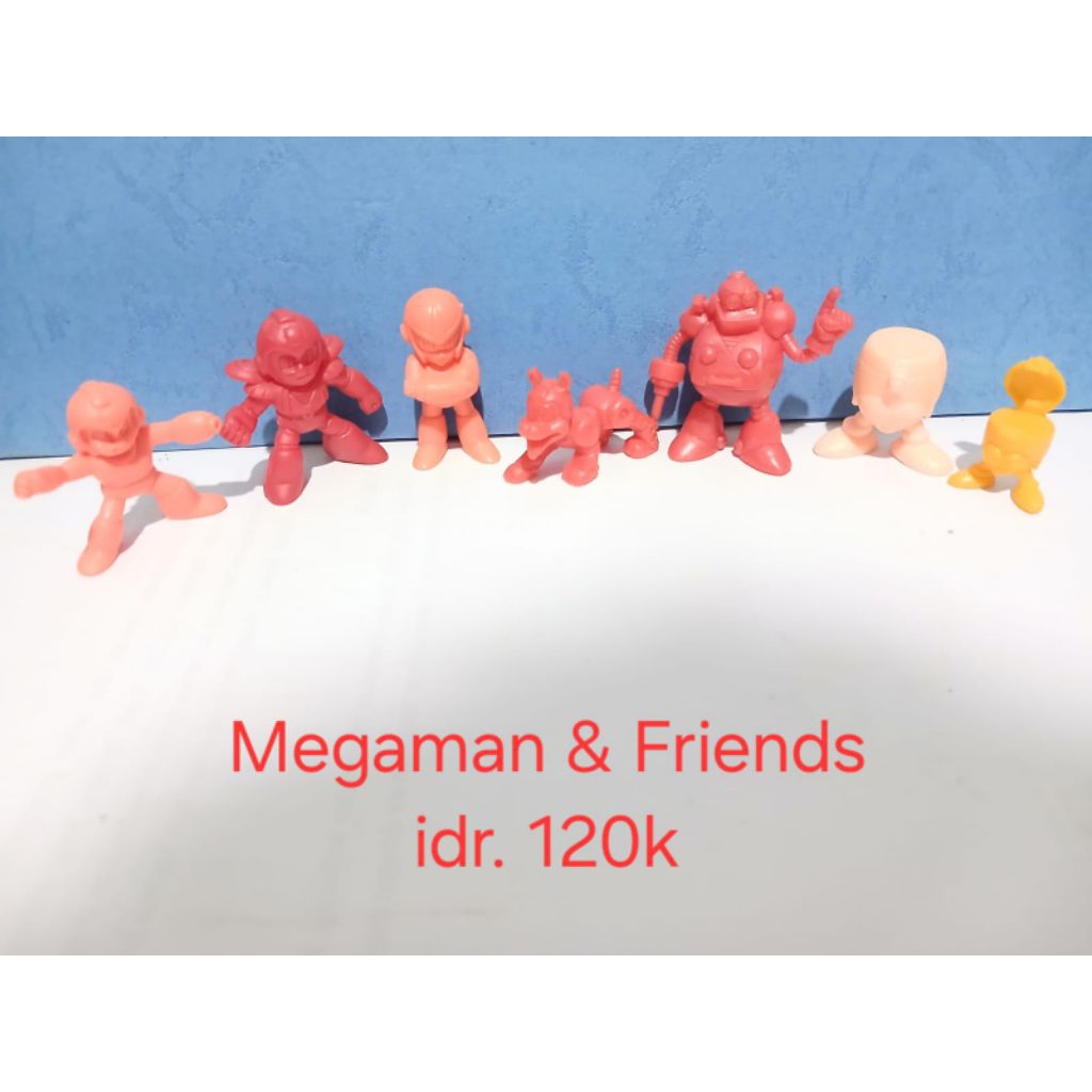 figure megaman karet jadul & friends