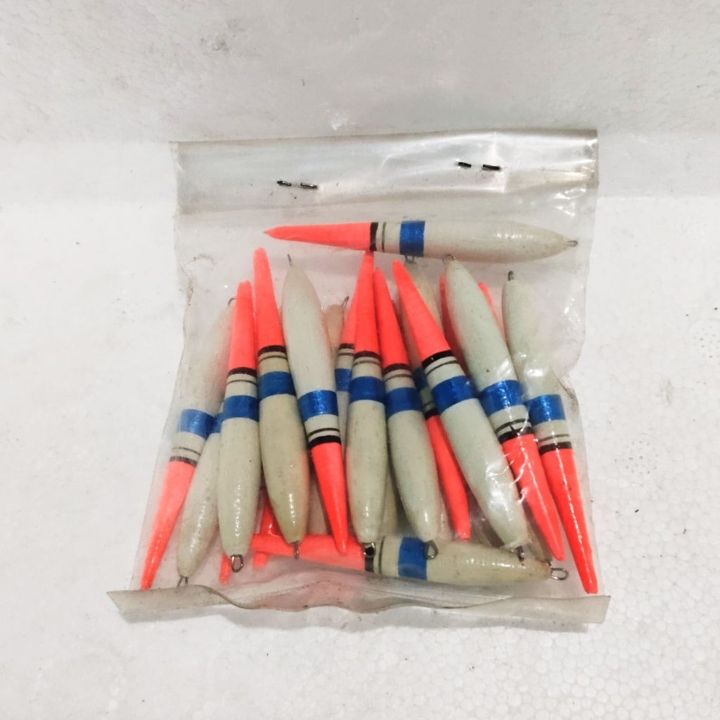 Pelampung Pancing Kayu Panjang 6Cm Isi 20 Pcs