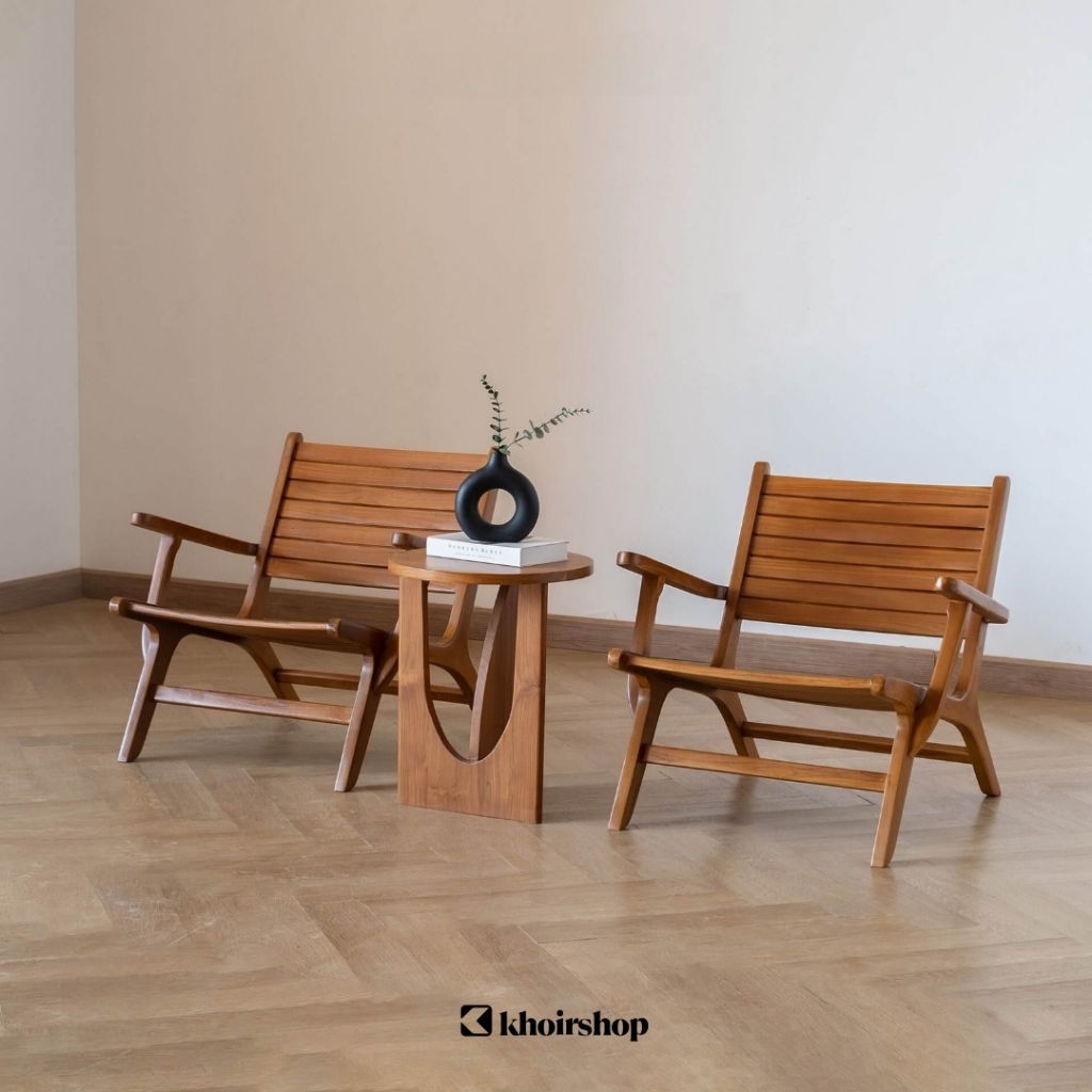 SET KURSI TERAS MINIMALISI KAYU KURSI SANTAI TERAS KURSI SANTAI OUTDOOR MEJA TERAS MORDERN