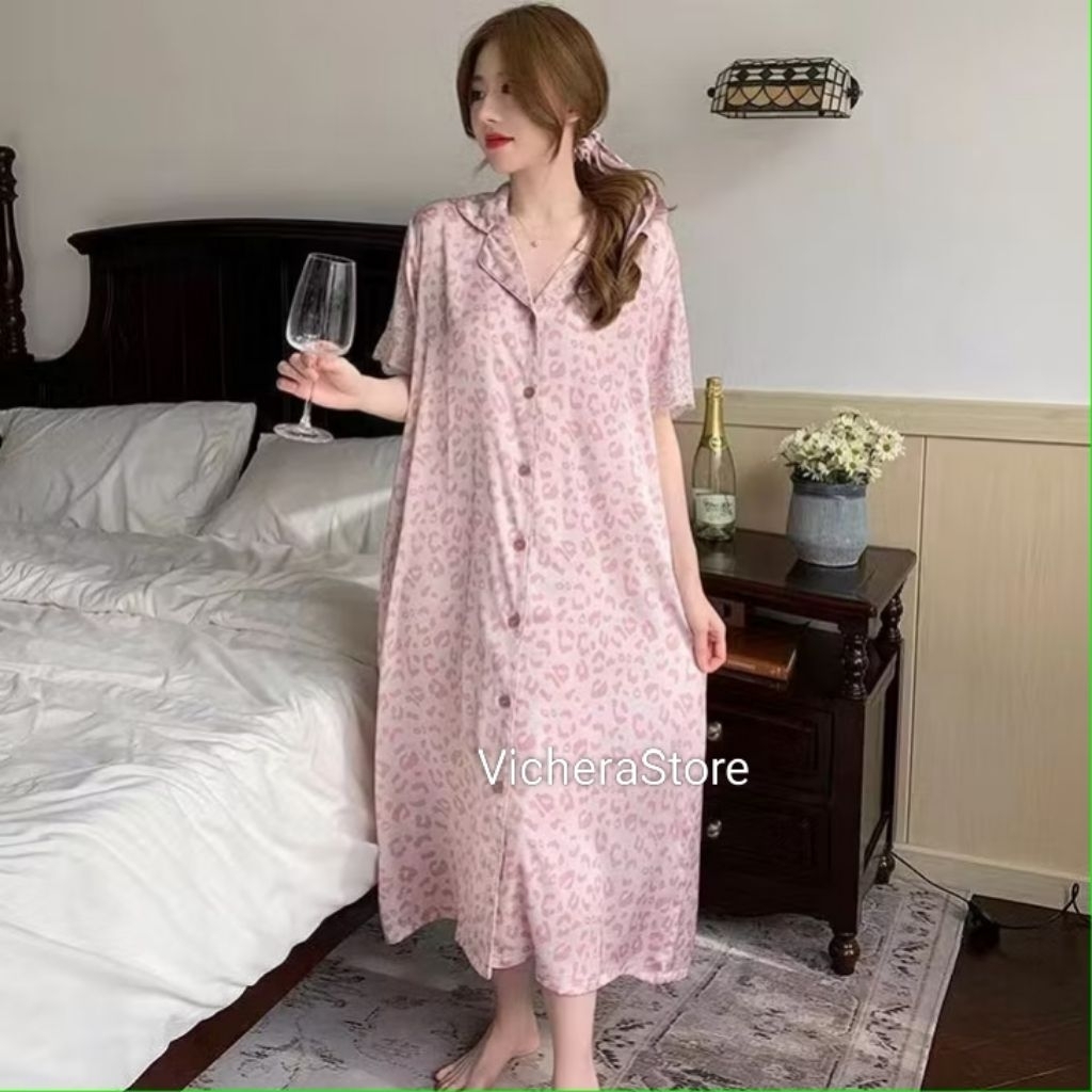 Piyama dress satin silk import