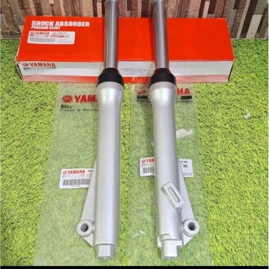 As Shock Depan+Tabung Yamaha Fizr Force 1 Foswan Alfa Vega R Lama 4WH Silver
