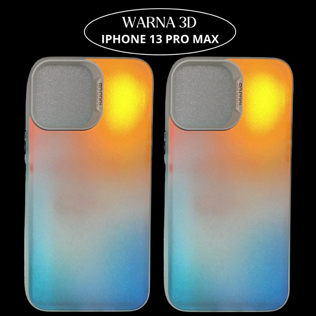 CASE HP / KESING HP / SOFTCASE IPHONE 13 PRO MAX WARNA 3D HOLOGRAM AURORA