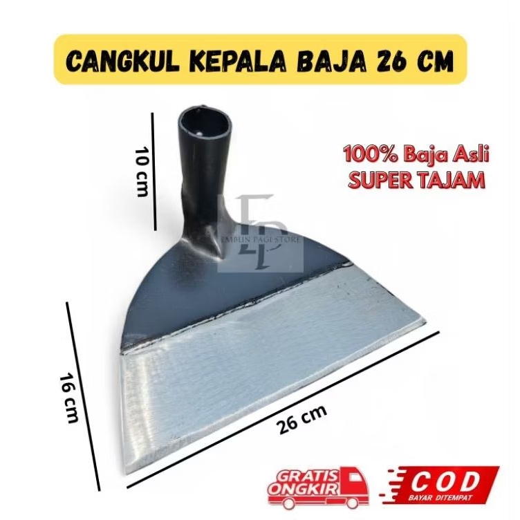 CANGKUL KEPALA PENGGANTI BAJA Asli - Cangkul Pacul BAJA Asli Super Tajam - Cangkul Sawit super Tajam