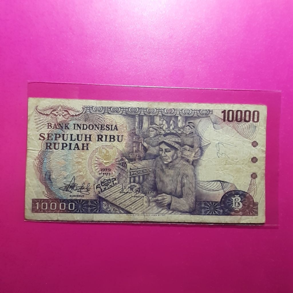 uang 10000 rupiah gamelan 1979