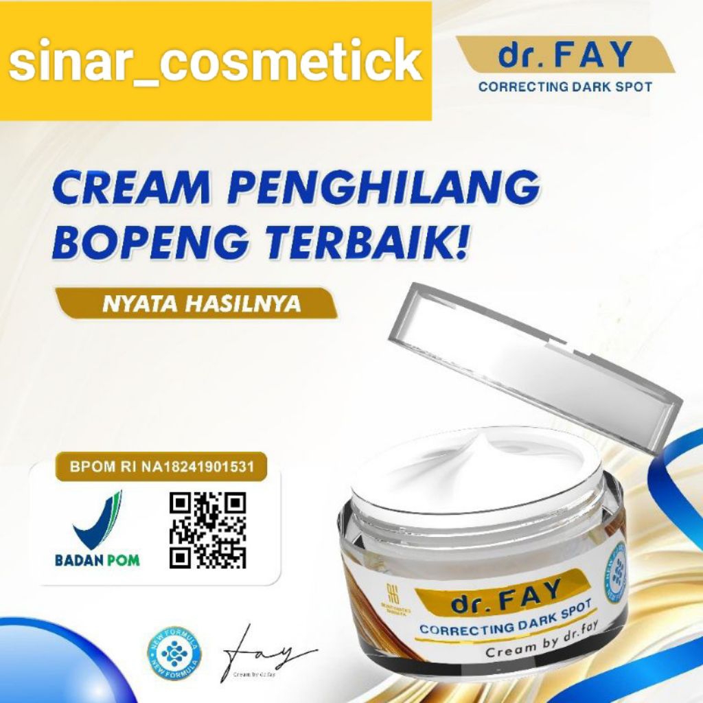 DR FAY CREAM PENGHILANG JERAWAT & BOPENG BRKAS JERAWAT CREAM DR SHINDY ( DR FAY )