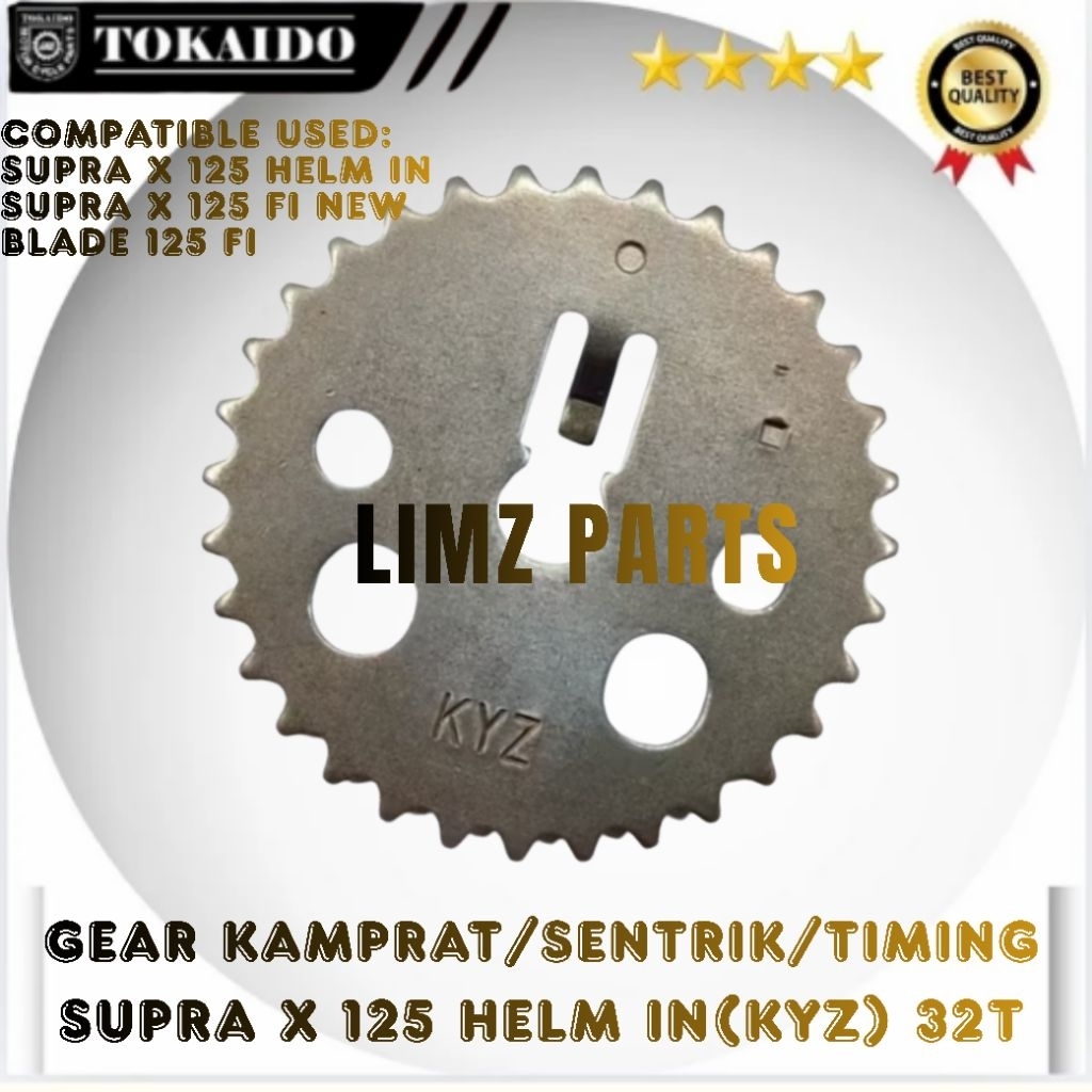 GIR GIGI KAMPRAT TIMING SENTRIK SUPRA X 125 HELM IN (KYZ) 32T TOKAIDO.COMPATIBLE:
SUPRA X 125 FI NEW