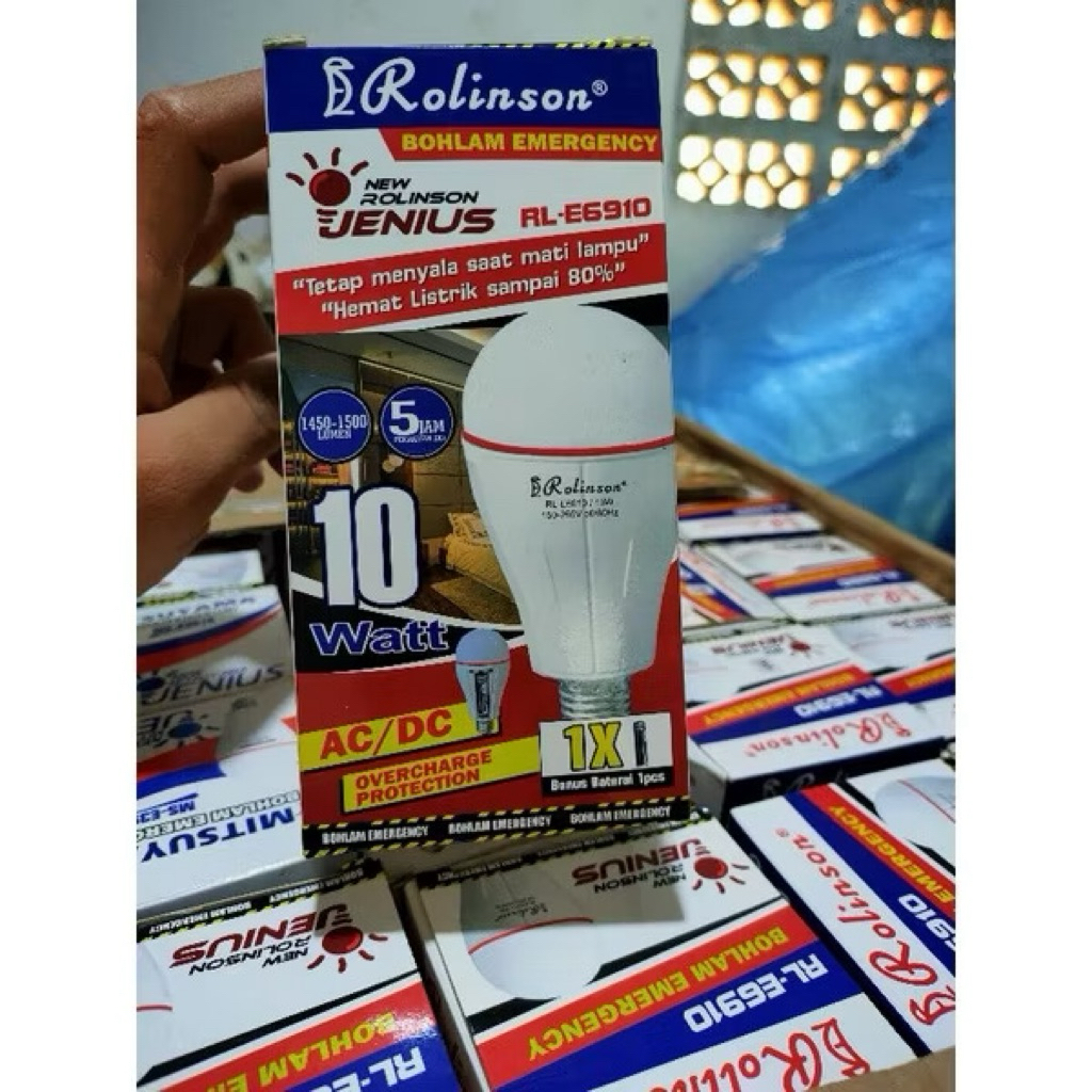 Mitsuyama Rolinson Lampu LED  Emergency 10 watt