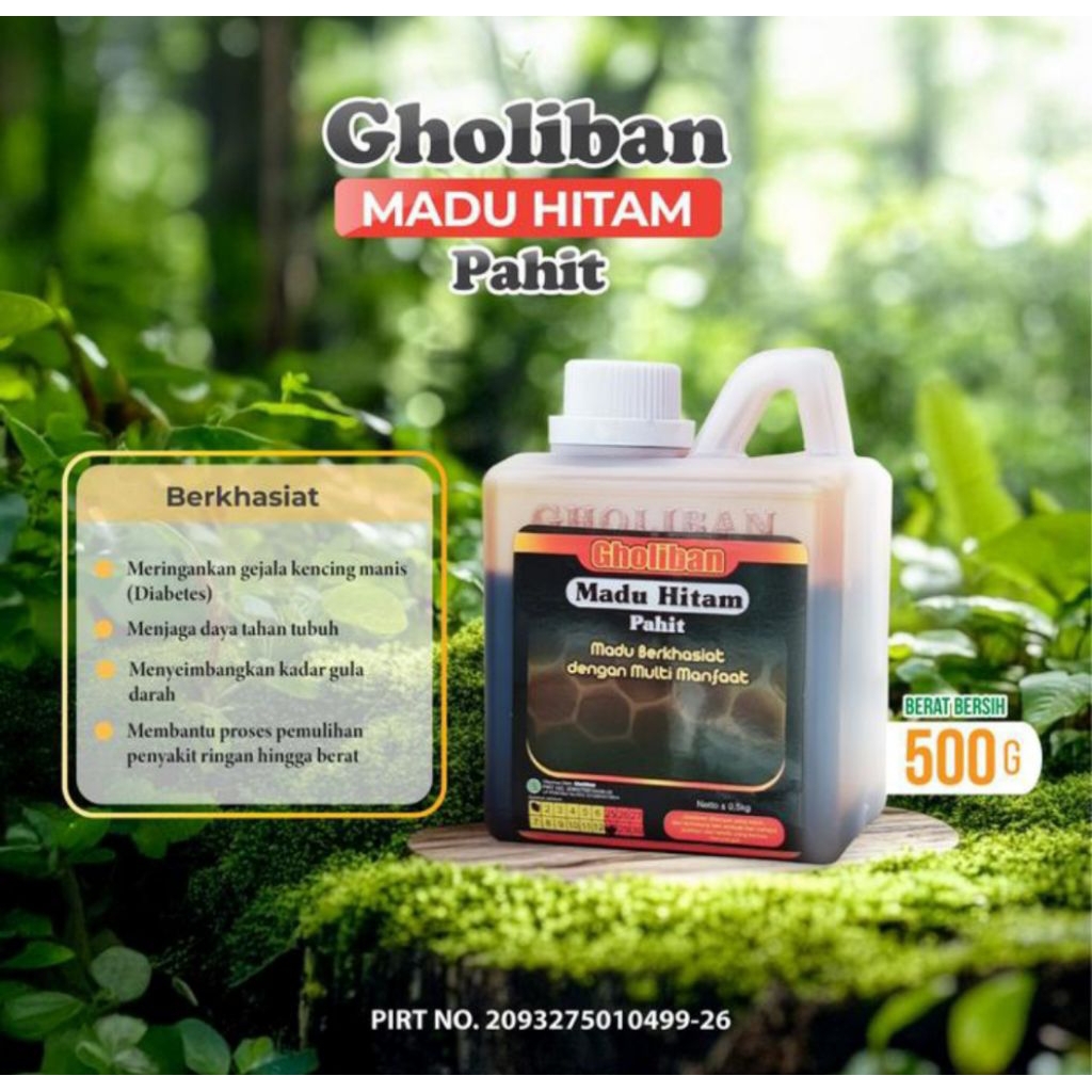 Gholiban - Madu HITAM PAHIT Gholiban 500 Gram