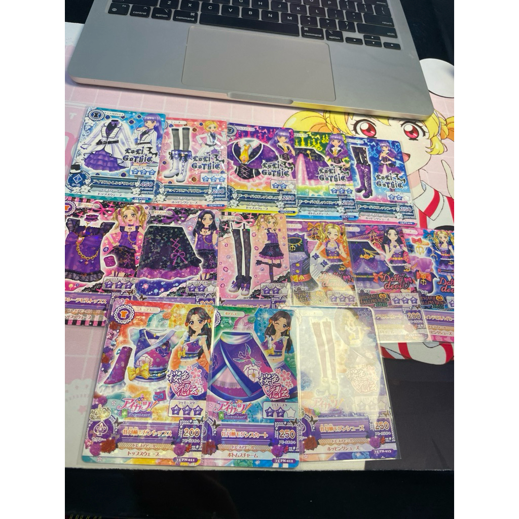 Aikatsu Akari Gen Kartu Cards Sumire Hinaki Nono Lisa Miyabi Loli Gothic Dolly Devil Sakurairo kaden