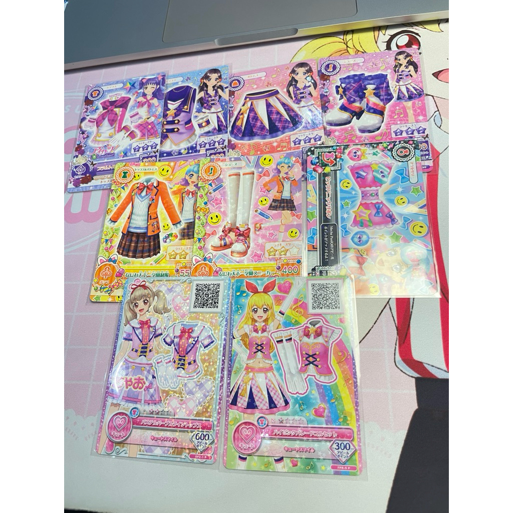 Aikatsu Aikatsu On parade Hikari Torte Set Miyabi Purple Parade set Nina School uniform Ichigo Kartu