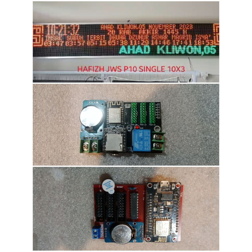 controller jws 3 baris x 10 panel P10 SINGGEL COLOR hafiz