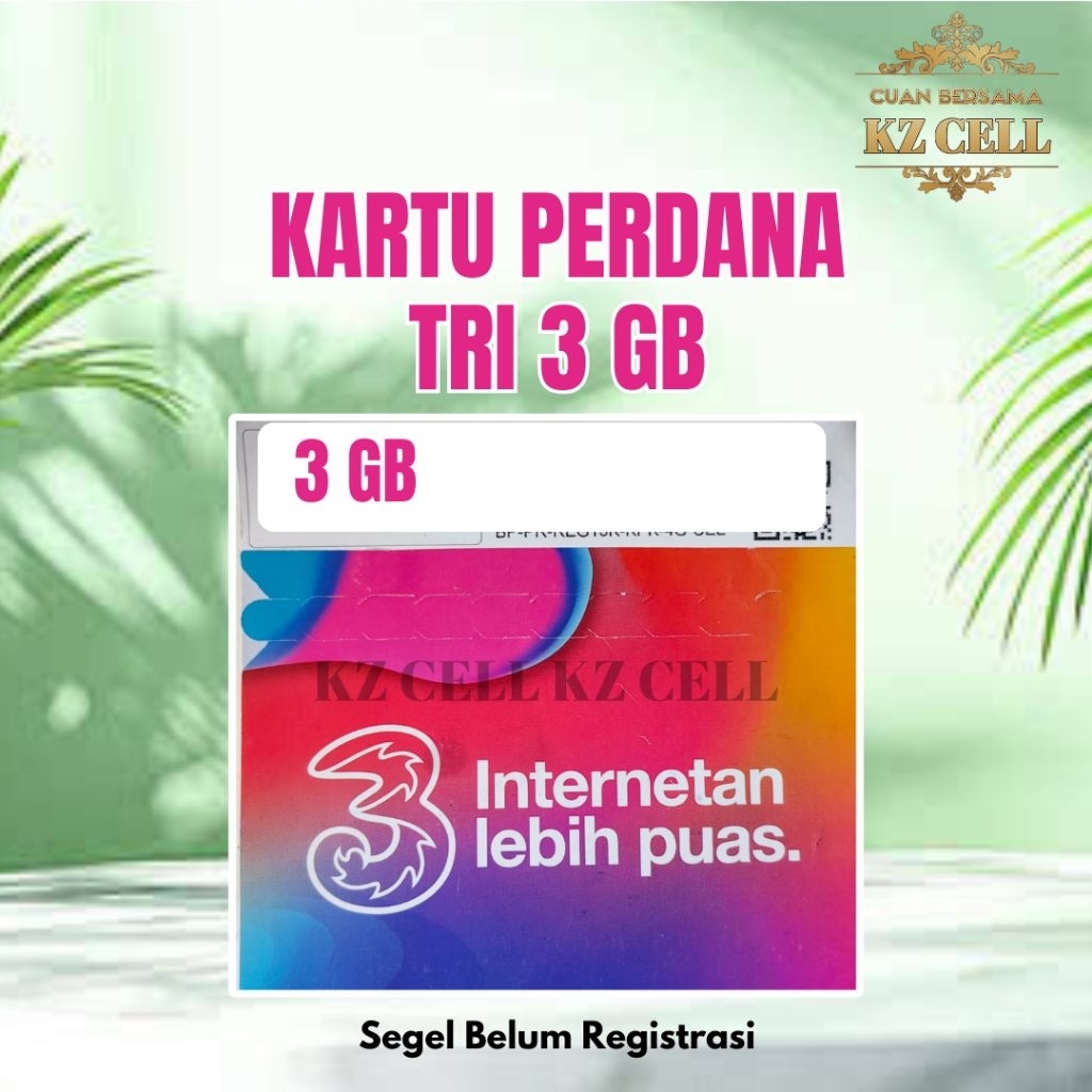 Kartu Perdana TRI 3 GB Kuota Utama