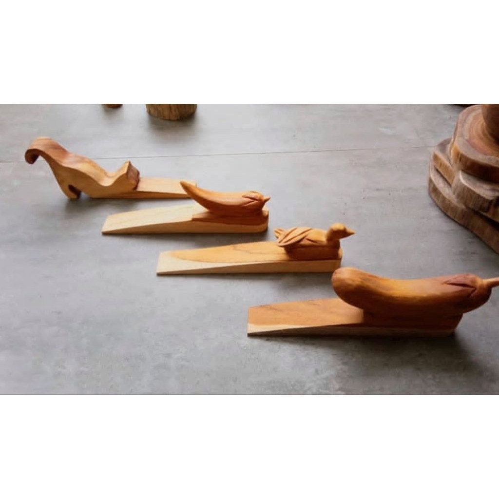 Ganjal Pintu/Penahan Pintu Kayu Jati Estetik/Wooden Door Stopper