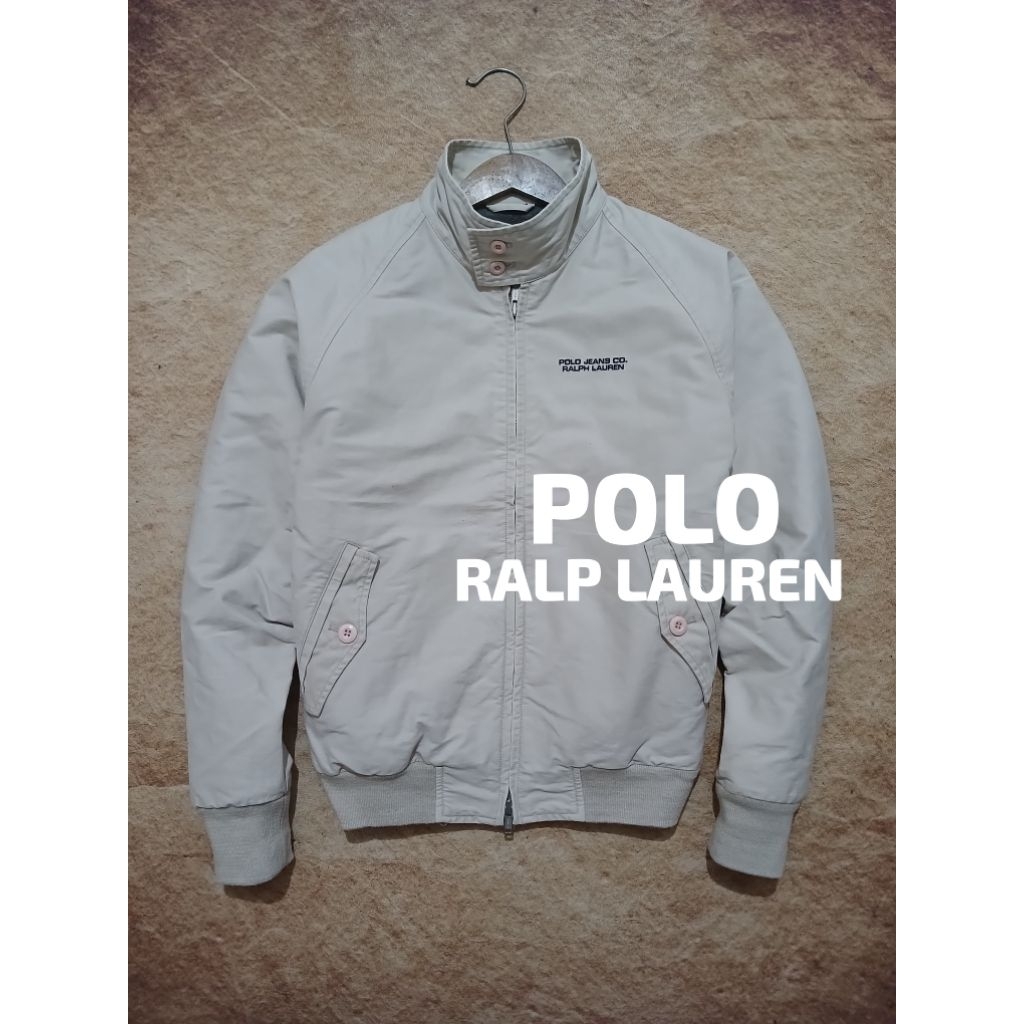 Jaket harrington POLO RALP LAURENT bahan kanvas bekas pakai