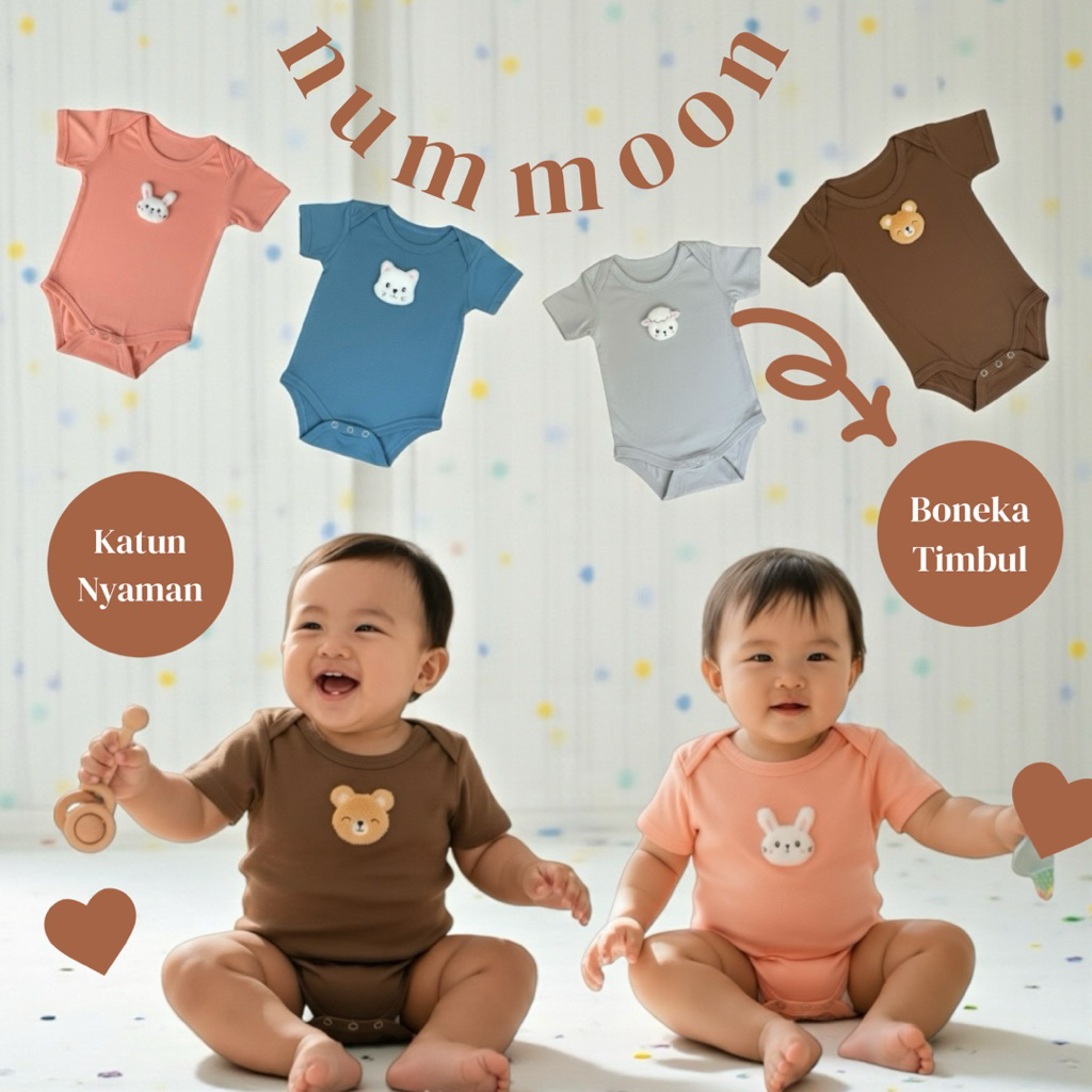 (NUMS) JUMPER BAJU BAYI BONEKA JUMPER BONEKA, BAJU ANAK LUCU, BAJU BAYI LUCU, JUMSUIT BAYI, BAJU NEW