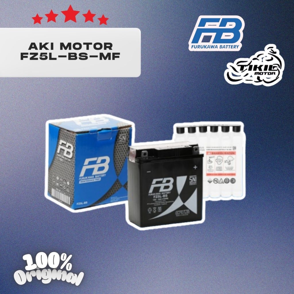 AKI FURUKAWA BATTERY FZ5L-BS 12V - 5 Ah